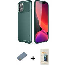 Marsilyan™- iPhone 11 Pro Kılıf Eksen Form Prime - Siyah 6d Mat Seramik Hayalet Nano Ekran Koruyucu + Shine Kamera Lens Koruma Cam - Gd