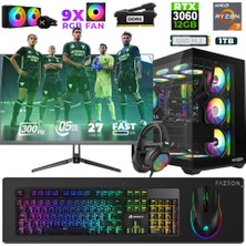 Xaser Star X410 Ryzen 7 7800X3D 16GB Ram 1tb M.2 Nvme SSD 12GB RTX3060 27" 300Hz Oyuncu Bilgisayarı