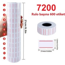 Jokey Kırtasiye MX5500 Meto 12X21MM Beyaz Kırmızı Çizgili Fiyatlama Etiketi (12 Adet Etiket)
