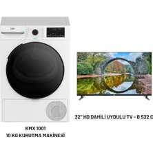Beko Kmx 1001 10 kg Kurutma Makinesi - 32" Hd Dahili Uydulu Tv Hediye