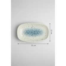 12'li Valencia Oval Kayık Tabak 25CM Dijital Splash Rinart