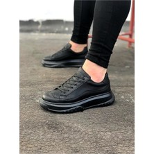 Baybonza JY507 Alone Bağcıklı Cilt Erkek Günlük Sneaker Ayakkabı Cst Siyah