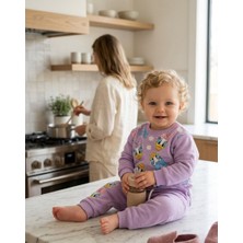 Baby Lory Kids Store Kız Çocuk (Bebek) Ördek Desenli 3 Iplik Şardonlu Takım