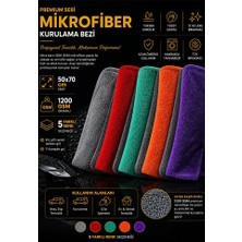 Meyzone 1200 Gsm Premium Oto Araç Yıkama ve Araba Kurulama Bezi Ekstra Su Emici Fiber Bez 50X70