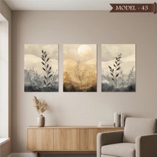 Akıllı Kağıt Cam Görünümlü Yapışkanlı Tablo Çiçek (Model- 43)
