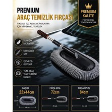 Meyzone Premium Mikrofiber Araba Yıkama ve Toz Alma Fırçası Uzun Saplı Detay Temizlik İçin Etkili