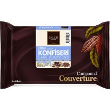 Callei Chocolate Bitter Konfiseri Kokolin Blok 2,5 kg – Pasta, Tatlı ve Profesyonel Çikolata Kaplama Için Yoğun Aromalı Bitter Kokolin