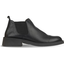 Bueno Shoes Siyah Deri Kadın Topuklu Bot 01WD3903 01WD3903