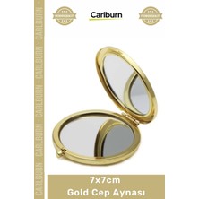 Carlburn #cepaynası Promosyon Çelik Metal Hediyelik 7X7CM Sticker Uyumlu Kına Düğün Nikah Hediyesi Gold Cep Aynası