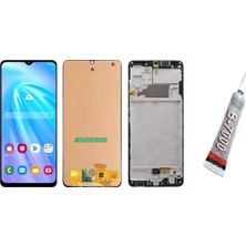 SDT Samsung A32,A325 4g Incell  Ekran Dokunmatik Çıtalı (Siyah) B7000 Yapıştırıcı
