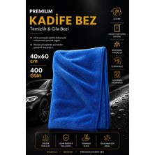 Meyzone 400 Gsm Premium Oto Araç Yıkama ve Araba Kurulama Bezi Ekstra Su Emici Kadife Bez 40X60
