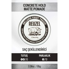Reuzel Concrete Extreme Hold Gün Boyu Güçlü Tutuş Suda Çözünür Şekillendirme Kolay Yıkanabilir Pomad 95 gr