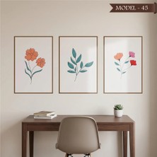 Akıllı Kağıt Cam Görünümlü Yapışkanlı Tablo Çiçek (Model- 45)