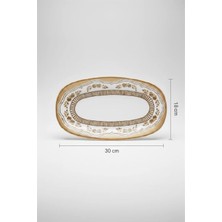 6'lı Valencia Oval Kayık Tabak 30CM Dijital Salda Rinart