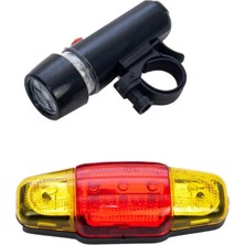 Selfbuysell LED Bisiklet Işık Seti Ön Far ve Arka Stop Lambası Güvenlik Seti