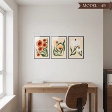 Akıllı Kağıt Cam Görünümlü Yapışkanlı Tablo Çiçek (Model- 49)