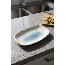 6'lı Valencia Oval Kayık Tabak 30CM Dijital Splash Rinart