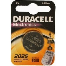 Duracell CR2025 Lityum Düğme Pil 3V Çocuk Güvenlikli 2'li Paket