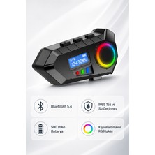 Seyutech Sy-30 Bluetooh 5.4 Motosiklet Kask Kulaklık Intercom Rgb Işıklı Motorsiklet Interkom