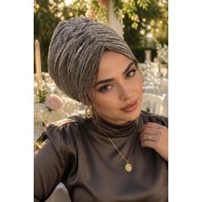 Aişe Tesettür Ağaç Kabuğu Piliseli Büzgü Model Dolgulu Bone