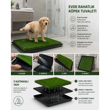 Black Gold Pro Akıllı Çim Tuvaleti Köpek Kedi Için 3 Katmanlı Yıkanabilir Hazneli 80X60 Büyük Boy