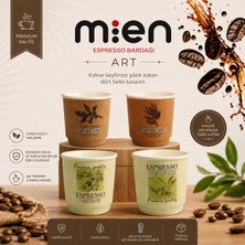 Mien Art 4'lü Espresso Bardağı 90CC , Kulpsuz Kahve Fincanı