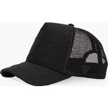 RustandRich Kadın Erkek Siyah Trucker Şapka Premium Collection Regalia