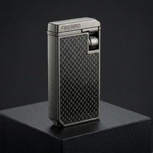 Firebird Çift Torch Pürmüz Karbon Desenli Gunmetal Puro Çakmağı