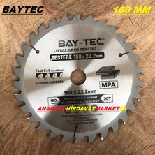Baytec 180MM Taşlamaya Elmas Testere Ahşap Kesici Odun Kesme Testeresi Mil 22MM