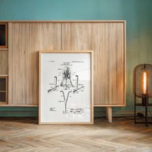 Pegziz Vintage Golf Club Patent Çizim Tablo Spor Klubü Duvar Dekor Tablo