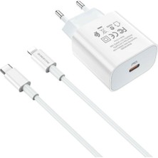 Borofone BA38A 20W PD Hızlı Şarj Cihazı Seti + Type-C to Lightning Kablo