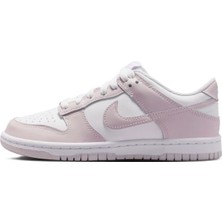 Nike Dunk Low Gs Leather Unisex Sneaker Hakiki Deri Günlük Spor Ayakkabı Beyaz Pembe