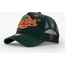 RustandRich Kadın Erkek Yeşil Trucker Şapka Hard Collection Hard Rich