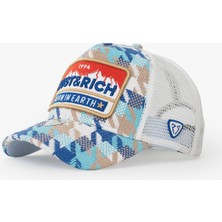 RustandRich Kadın Erkek Mavi Trucker Şapka Urban Collection Born In Earth