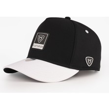 RustandRich Kadın Erkek Siyah Trucker Şapka Curved Visor Urban Collection Contrast