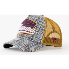 RustandRich Kadın Erkek Beyaz Trucker Şapka City's Collection Havana