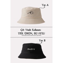 Çift Yüzlü Siyah-Bej Kese Şapka