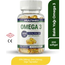 Multimed Omega 3 Balık Yağı 1000 Mg – Formu Yüksek Emilim – 200 Softjel