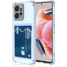 Prolysus Xiaomi Redmi Note 12 4g Kılıf Kartlıklı Şeffaf Silikon Darbe Dayanıklı Koruyucu Kamera Korumalı Kılıf