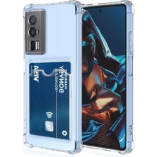 Prolysus Xiaomi Poco F5 Pro Kılıf Kartlıklı Şeffaf Silikon Darbe Dayanıklı Koruyucu Kamera Korumalı Kılıf