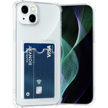Prolysus Apple iPhone 14 Pro Max Kılıf Kartlıklı Şeffaf Silikon Darbe Dayanıklı Koruyucu Kamera Korumalı Kılıf