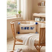 Home Art Paris Erkek Çocuk Isimli Punch Nakışlı Bebek Yastık Kılıfı - Ponponlu 30X50 cm - Sadece Kılıf