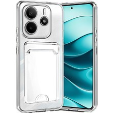 Prolysus Xiaomi Redmi Note 14 4g Kılıf Kartlıklı Şeffaf Silikon Darbe Dayanıklı Koruyucu Kamera Korumalı Kılıf