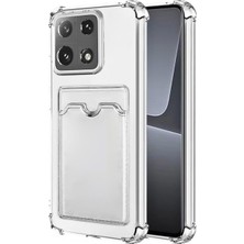 Prolysus Xiaomi Redmi Note 13 4g Kılıf Kartlıklı Şeffaf Silikon Darbe Dayanıklı Koruyucu Kamera Korumalı Kılıf