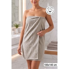Vionel Home %100 Pamuk Softure Banyo Havlusu | Yüksek Emici | Yumuşak Dokulu | Premium Havlu | 100X140 cm - Vizon