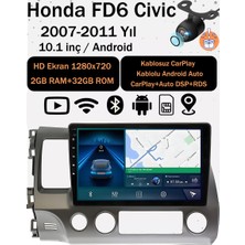 Conio Honda Fd6 Civic (2007-2011 Yıl) 2gb Ram 32GB Rom Android Multimedya Sürüm 14 Kablosuz Carplay Navigasyon 10.1 Inç Tesla Ekran