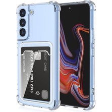 Prolysus Samsung Galaxy S22 Plus Kılıf Kartlıklı Şeffaf Silikon Darbe Dayanıklı Koruyucu Kamera Korumalı Kılıf