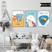 Akıllı Kağıt Statik Tutunma Özellikli Tablo - Poster Çocuk Odası (Model-18)