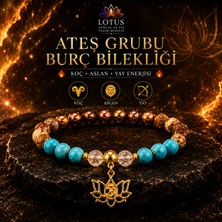 🔥 Ateş Grubu Burç Bilekliği – Koç, Aslan & Yay Doğal Taş Bileklik | Lotus Atölye ve İyi Yaşam Merkezi