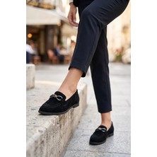 Ayakkabı Fuarı Elit MY-021 Kadın Hakiki Deri Casual Ayakkabı Siyah